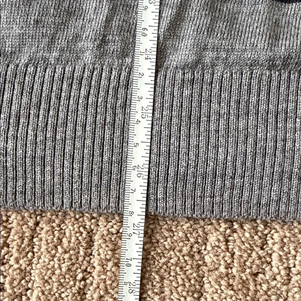 Banana Republic Men's Sweater in Gray and Navy Stripes